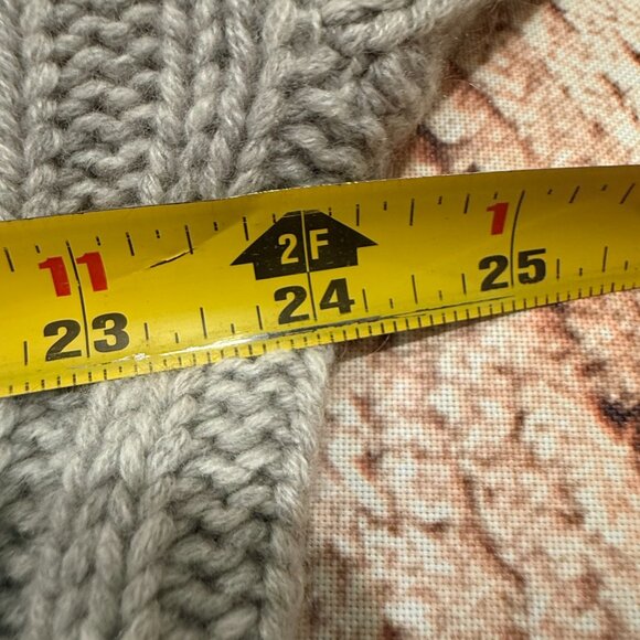 J. Crew Collection Gray 100% Cashmere Cable Knit Turtleneck Sweater- Small - Picture 6 of 7